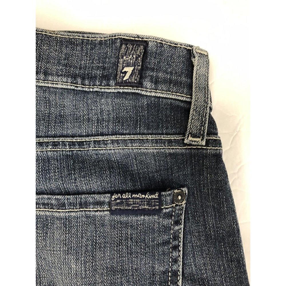 7‎ For All Mankind Roxanne Womens 26x32 Blue Denim Jeans Skinny Stretch - Picture 7 of 8